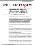Cover page: Evolved hexose transporter enhances xylose uptake and glucose/xylose co-utilization in Saccharomyces cerevisiae