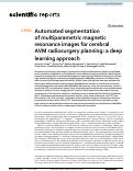 Cover page: Automated segmentation of multiparametric magnetic resonance images for cerebral AVM radiosurgery planning: a deep learning approach