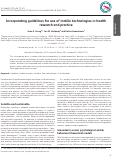 Cover page: Incorporating guidelines for use of mobile technologies in health research and practice