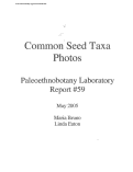 Cover page: Common Seed Taxa Photographs of Highland Andean Seeds