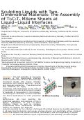 Cover page: Sculpting Liquids with Two-Dimensional Materials: The Assembly of Ti3C2T x MXene Sheets at Liquid–Liquid Interfaces