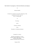 Cover page: The Field of Consumption: Statistical Models and Analyses