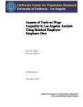 Cover page: Impacts of Trade on Wage Inequality in Los Angeles: Analysis Using Matched Employer-Employee Data