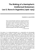 Cover page: The Making of a Hemispheric Intellectual-Statesman: Leo S. Rowe in Argentina (1906–1919)