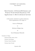 Cover page: Discretization of Poisson-Boltzmann and Poisson-Nernst-Planck Equations with Applications to Electrochemical Systems