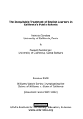 Cover page of The Inequitable Treatment of English Learners in California's Public Schools