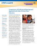Cover page: Comparisons of Professional Development Approaches for Out-of-School Time Educators