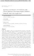 Cover page: Ignorance and inference: Do problems with Gricean epistemic reasoning explain children's difficulty with scalar implicature?
