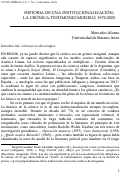 Cover page: Historia de una institucionalización: La crónica-testimonio modelo, 1970-2005