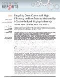 Cover page: Recycling Gene Carrier with High Efficiency and Low Toxicity Mediated by L-Cystine-Bridged Bis(β-cyclodextrin)s