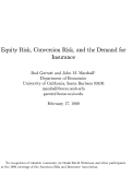 Cover page: Equity Risk, Conversion Risk, and the Demand for Insurance