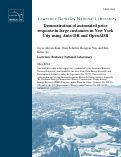 Cover page: Demonstration of automated price response in large customers in New York City using Auto-DR and OpenADR: