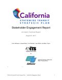 Cover page: California Statewide Transit Strategic Plan: Stakeholder Engagement Report