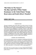 Cover page: “Red Sales In The Sunset”: The Rise And Fall of White Trader Dominance in the United States' Navajo Reservation and South Africa's Transkei