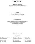 Cover page: VT/GIS: The von Thunen GIS Package (91-27)