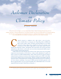 Cover page: Asilomar Declaration on Climate Policy
