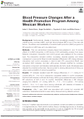 Cover page: Blood Pressure Changes After a Health Promotion Program Among Mexican Workers.