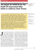 Cover page: The Impact Of COVID-19 On The Health Of Incarcerated Older Adults In California State Prisons