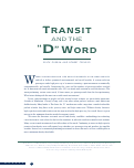 Cover page: Transit and the "D" Word