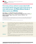 Cover page: Coronary artery calcium is associated with increased risk for lung and colorectal cancer in men and women: the Multi-Ethnic Study of Atherosclerosis (MESA)