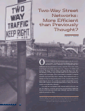 Cover page: Two-Way Street Networks: More Efficient than Previously Thought?