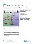 Cover page: Human Gut Microbiota from Autism Spectrum Disorder Promote Behavioral Symptoms in Mice