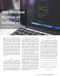 Cover page: The Rise and Demise of Software