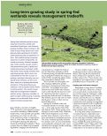 Cover page: Long-term grazing study in spring-fed wetlands reveals management tradeoffs