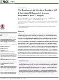 Cover page: The Developmental Intestinal Regulator ELT-2 Controls p38-Dependent Immune Responses in Adult C. elegans