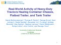 Cover page: Real-world activity of heavy-duty tractors hauling container chassis, flatbed trailer, and tank trailer
