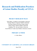 Cover page: Research and Publication Practices of Asian Studies Faculty at UCLA