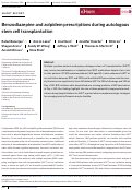 Cover page: Benzodiazepine and zolpidem prescriptions during autologous stem cell transplantation