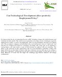 Cover page: Can Technological Development affect positively Employment Policy?