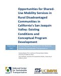 Cover page: Opportunities for Shared-Use Mobility Services in Rural Disadvantaged Communities in California’s San Joaquin Valley: Existing Conditions and Conceptual Program Development