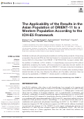 Cover page: The Applicability of the Results in the Asian Population of ORIENT-11 to a Western Population According to the ICH-E5 Framework.