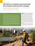 Cover page: Silviculture can facilitate repeat prescribed burn programs with long-term strategies