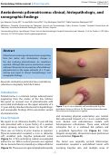 Cover page: Anetodermic pilomatricoma: clinical, histopathologic, and sonographic findings