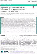 Cover page: Population genomics and climate adaptation of a C4 perennial grass, Panicum hallii (Poaceae)
