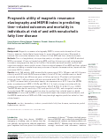Cover page: Prognostic utility of magnetic resonance elastography and MEFIB index in predicting liver-related outcomes and mortality in individuals at risk of and with nonalcoholic fatty liver disease