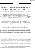Cover page: Network Connectivity Alterations across the MAPT Mutation Clinical Spectrum