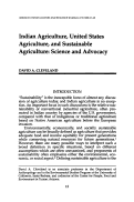 Cover page: Indian Agriculture, United States Agriculture, and Sustainable Agriculture: Science and Advocacy