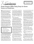 Cover page of Asian Greens Offer Tasty, Easy-to-Grow Source of Nutrition