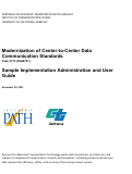 Cover page of Modernization of Center-to-Center Data Communication Standards: Sample Implementation Administration and User Guide