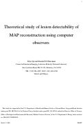 Cover page: Theoretical study of lesion detectability of MAP reconstruction using computer observers