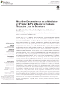 Cover page: Nicotine Dependence as a Mediator of Project EX’s Effects to Reduce Tobacco Use in Scholars