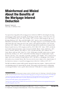 Cover page: Misinformed and Misled About the Benefits of the Mortgage Interest Deduction