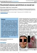 Cover page: Disseminated cutaneous sporotrichosis: an unusual case