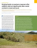 Cover page: Grazing lambs on pastures regrown after wildfires did not significantly alter metal content in meat and wool.