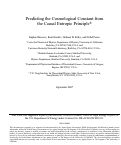 Cover page: Predicting the Cosmological Constant from the Causal Entropic Principle