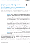 Cover page: Improved Cough and Cough-Specific Quality&nbsp;of Life in Patients Treated for Scleroderma-Related Interstitial Lung Disease Results of Scleroderma Lung Study II